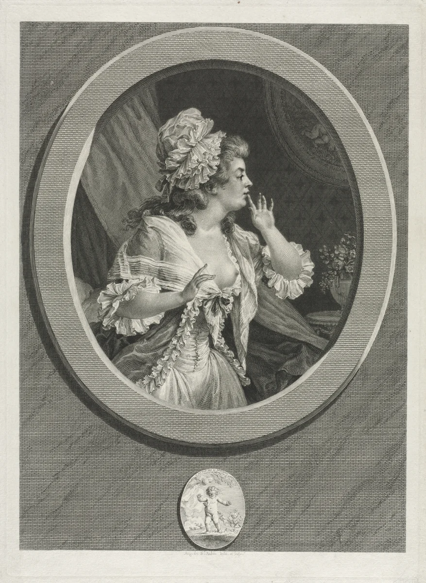 At Least Be Discreet by Augustin de Saint-Aubin, print, 1789