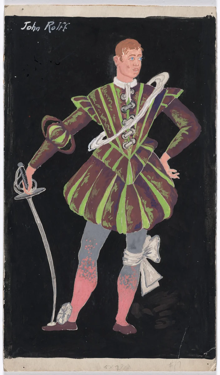 John Rolff. Costume design for the ballet Pocahontas by Karl Free, drawing, 1936