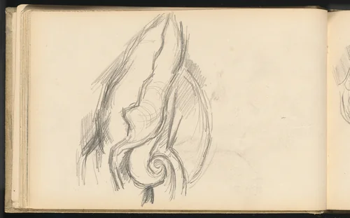 Cushion of an Armchair by Paul Cezanne, drawing, 1886-1889