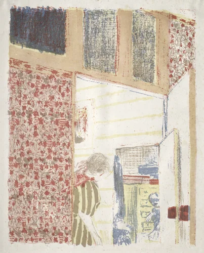 Interior with Pink Wallpaper III by Edouard Vuillard, print, 1899