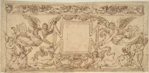 Sarcophagus by anonymous, drawing, 1500-1600