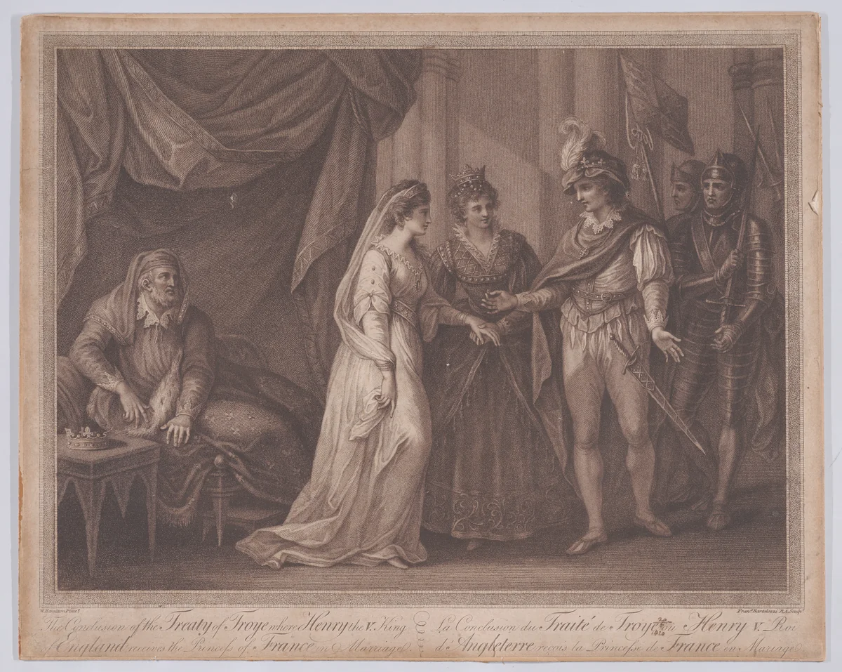 The Conclusion of the Treaty of Troyes by Francesco Bartolozzi, print, 1788