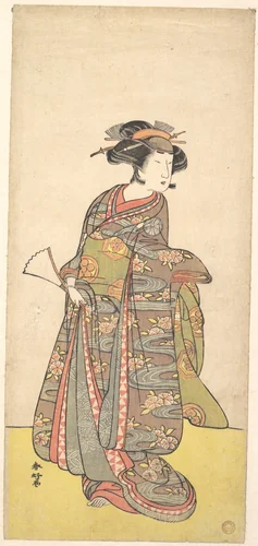 The First Nakamura Tomijuro as a Woman by Katsukawa Shunkō (勝川春好), print, 1767-1787