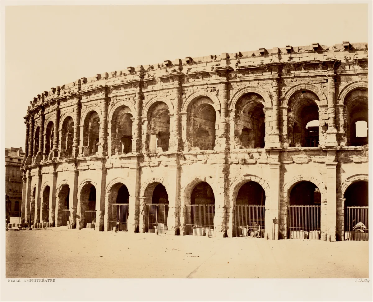 Nîmes, Amphithéâtre by Edouard Baldus, photograph, 1860-1862