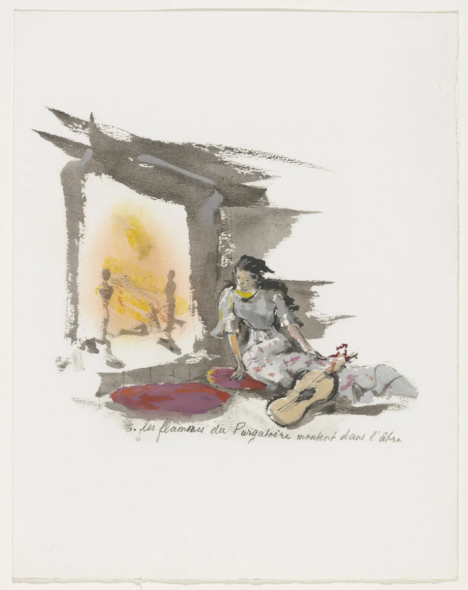 Plate (page 187) from Mille Regrets (A Thousand Regrets) by Christian Bérard, illustrated book, 1947