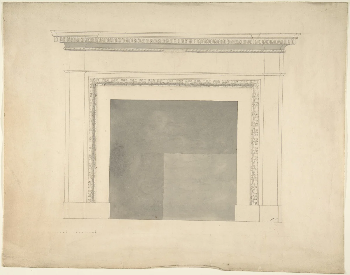 Design for a Chimneypiece by Sir William Chambers, drawing, 1740-1800