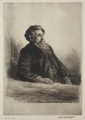 Dr. James, President of St. John's College, Oxford by Muirhead Bone, print