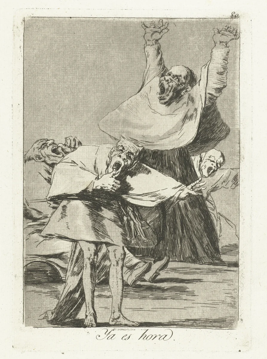 Het is tijd by Francisco de Goya, print, 1797-1799