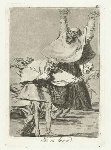 Het is tijd by Francisco de Goya, print, 1797-1799