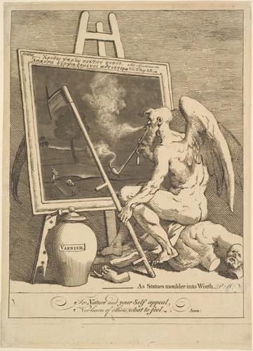 Time Smoking a Picture by William Hogarth, print, 1761