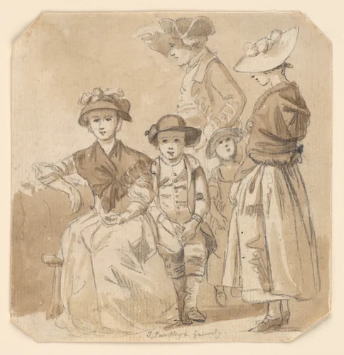 Thomas Sandby and His Family by Paul Sandby, drawing, 1763-1767