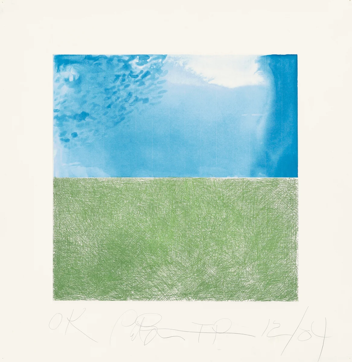 Mixed Marks, Landscape by Pat Steir, print, 2004