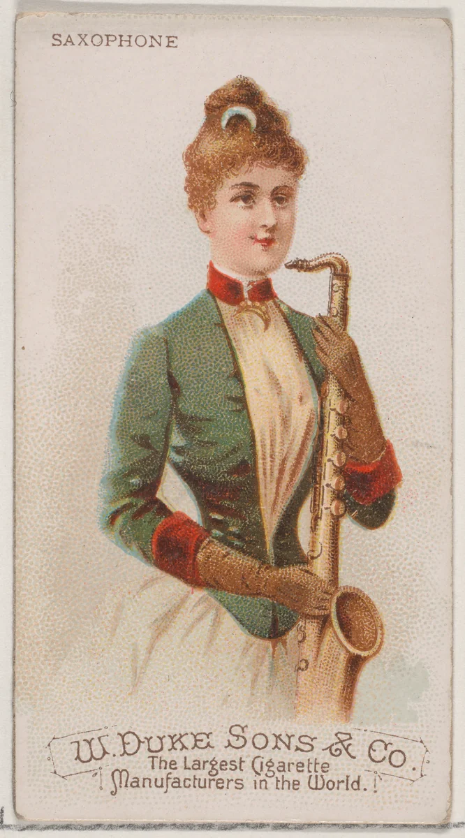 Saxophone, from the Musical Instruments series (N82) for Duke brand cigarettes by W. Duke, Sons & Co., print, 1888