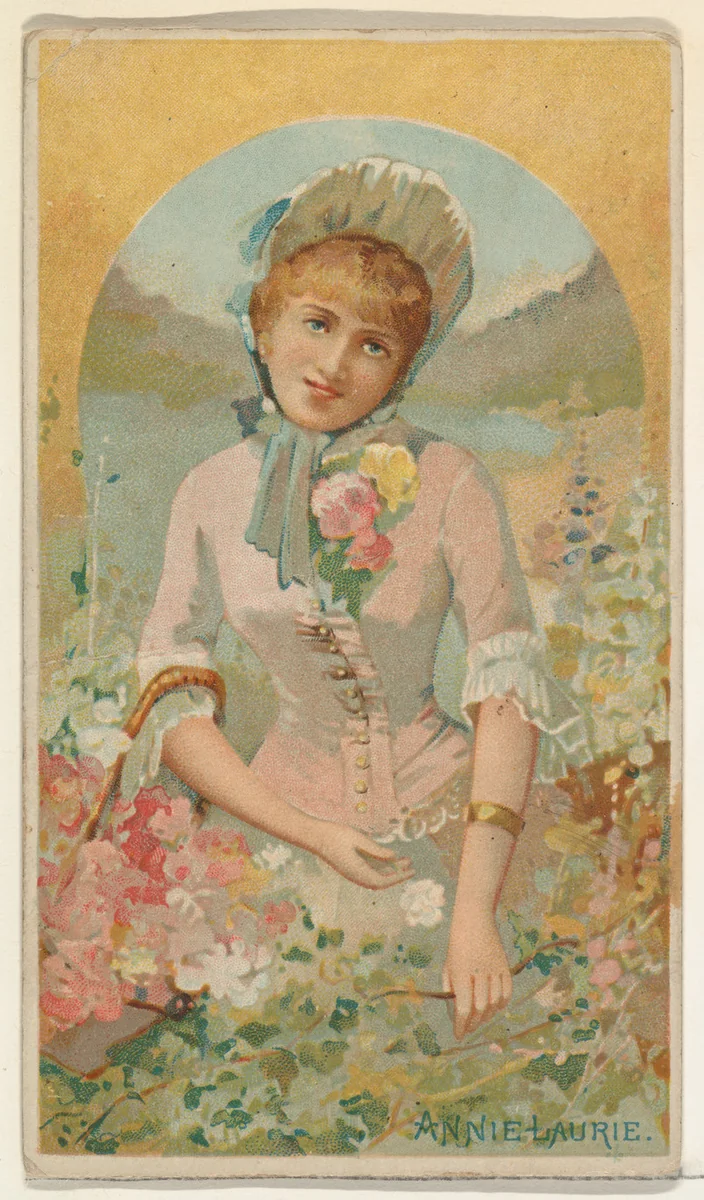 Annie Laurie, from the Illustrated Songs series (N116) issued by W. Duke, Sons & Co. to promote Honest Long Cut Tobacco by W. Duke, Sons & Co., print, 1893