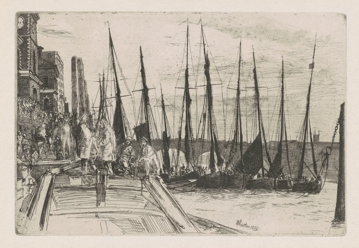 Billingsgate by James McNeill Whistler, print, 1859