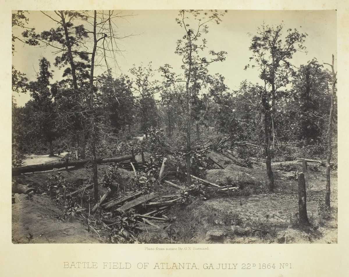 Battle Field of Atlanta, GA No. 1 by George Barnard, photograph, 1864