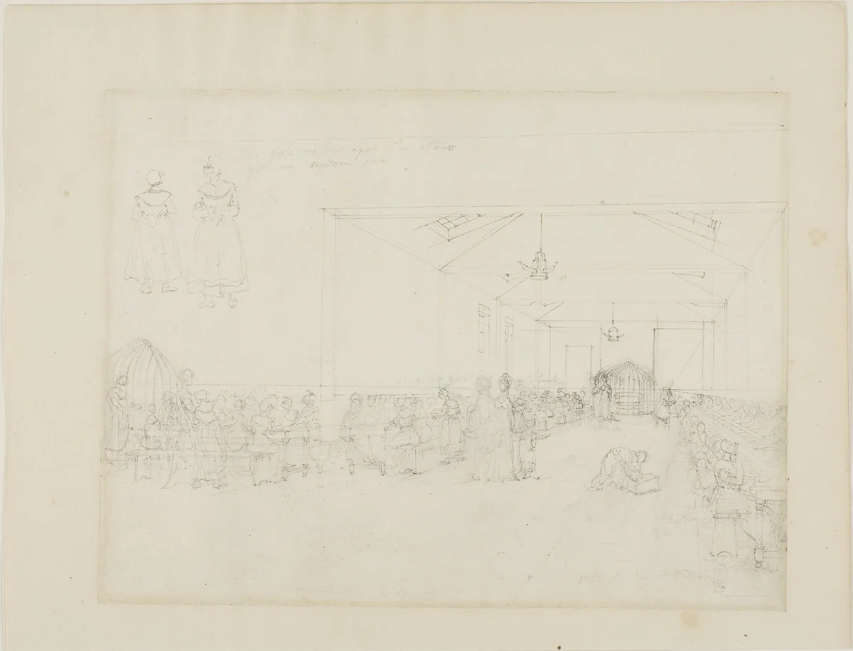 Study for Dining Hall, Asylum by Augustus Charles Pugin
Thomas Rowlandson, drawing, 1807-1808