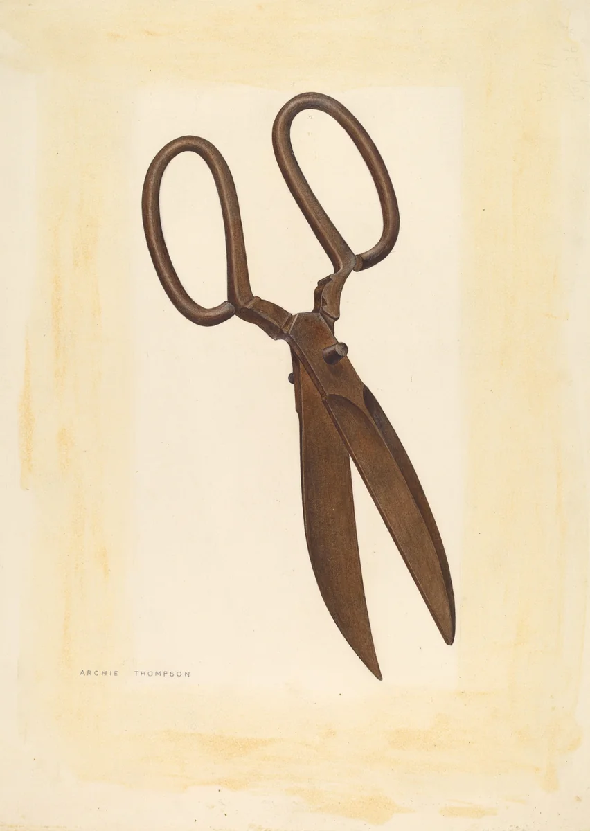 Bishop Hill: Scissors by Archie Thompson, index of american design, 1939
