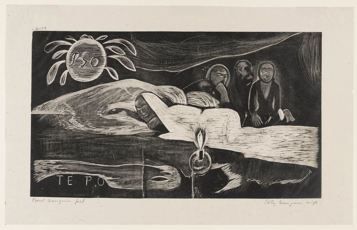 Night Eternal (Te Po) by Paul Gauguin, print, 1894