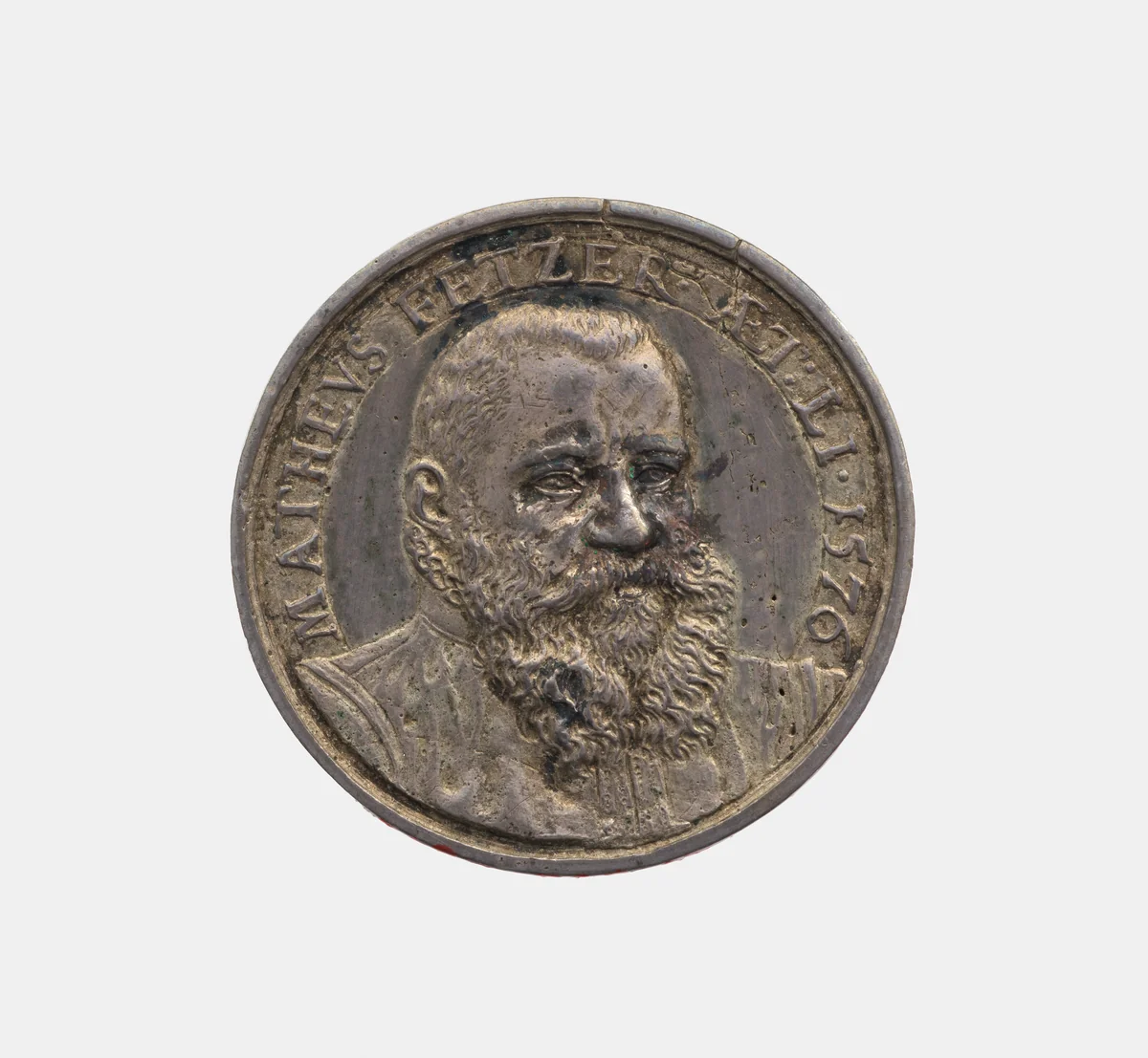 Matthaeus Fetzer c. 1527-83, Nürnberg Councilman 1556 by Valentin Maler, metalwork, 1576