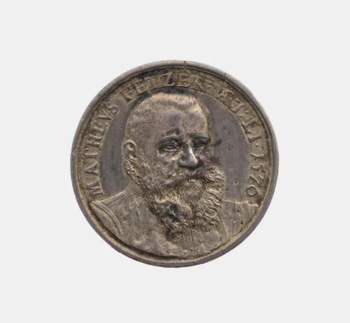 Matthaeus Fetzer c. 1527-83, Nürnberg Councilman 1556 by Valentin Maler, metalwork, 1576