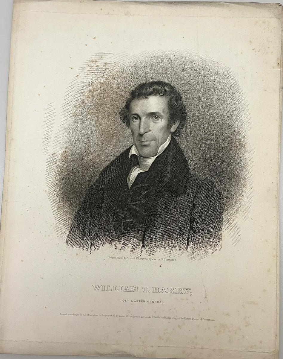 William T. Barry by James Barton Longacre, other, 1814-1869