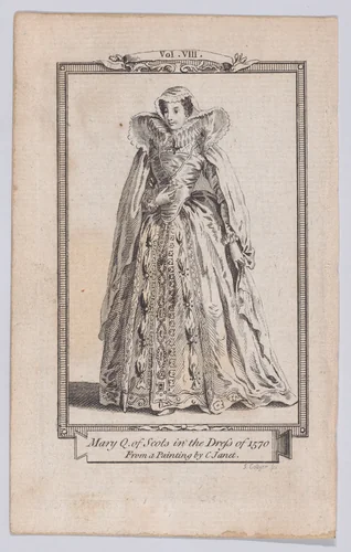 Mary, Queen of Scots in the Dress of 1570 by Joseph Collyer, print, 1771-1835