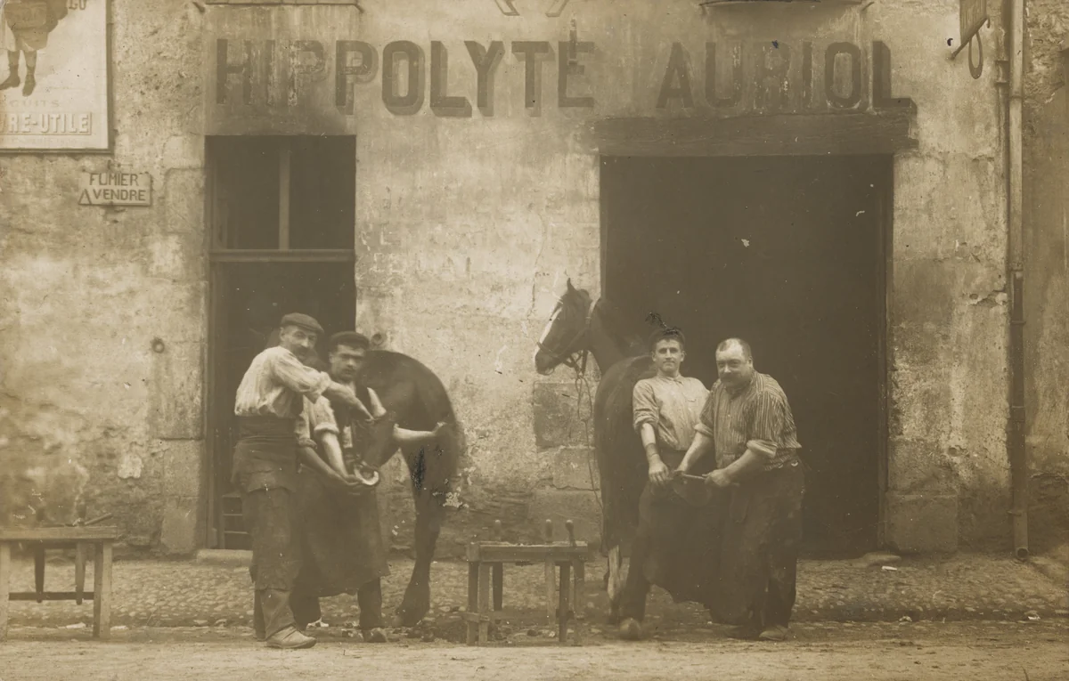 Maréchal-ferrant, Hippolyte Auriol, Plaque Guilleminot, Castres by Unidentified Photographer, photograph, 1903