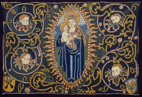 Panel Depicting Madonna and Child by Switzerland, textile, 1501-1600