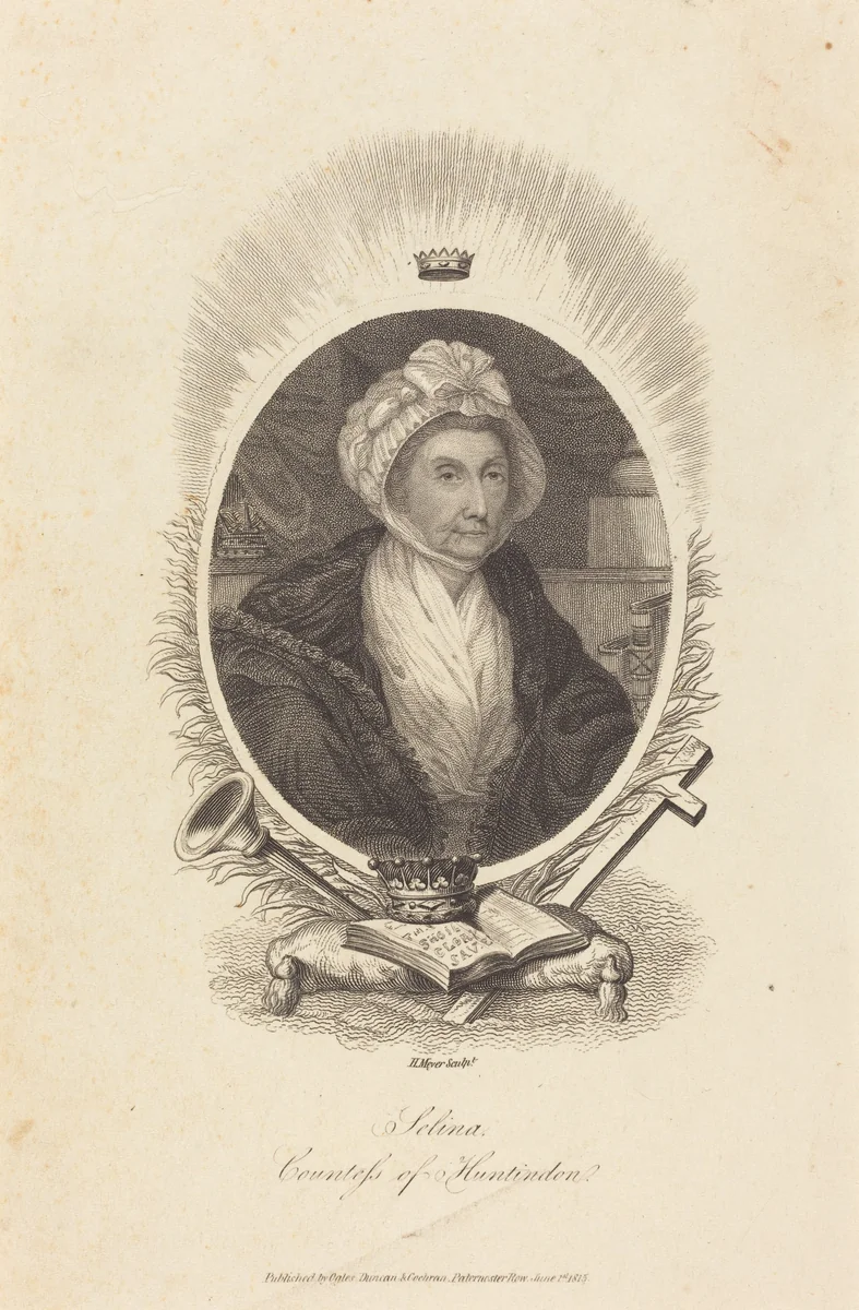 Selina, Countess of Huntindon by Henry Meyer; John Hoppner, print, 1815