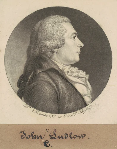John Crooke Ludlow by Charles B. J. Févret de Saint-Mémin, print, 1798