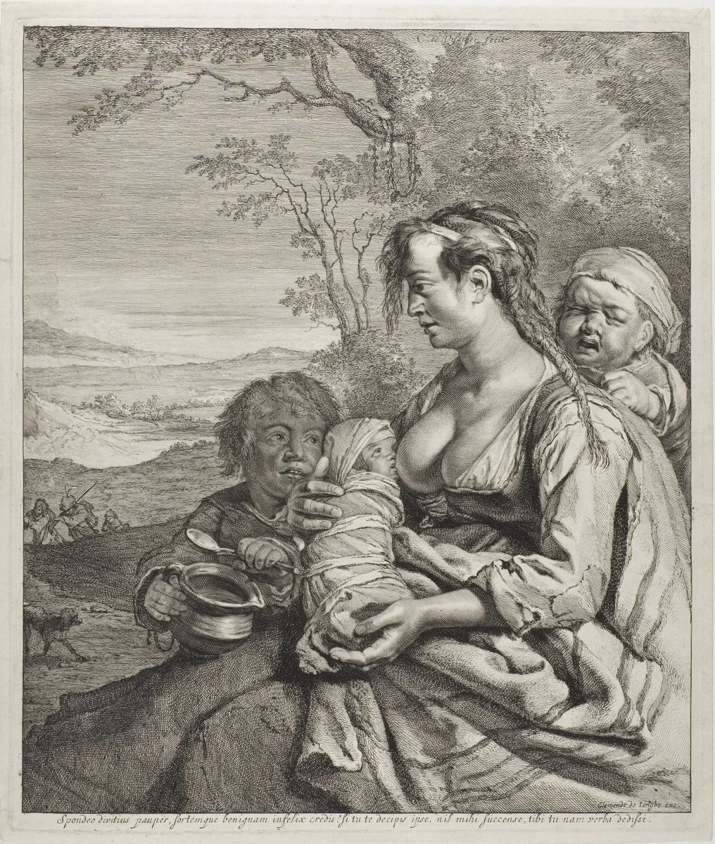 The Bohemian Woman by Cornelis Visscher, print, 1651-1658
