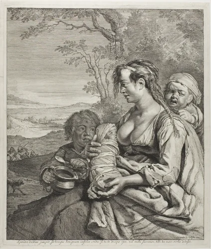 The Bohemian Woman by Cornelis Visscher, print, 1651-1658