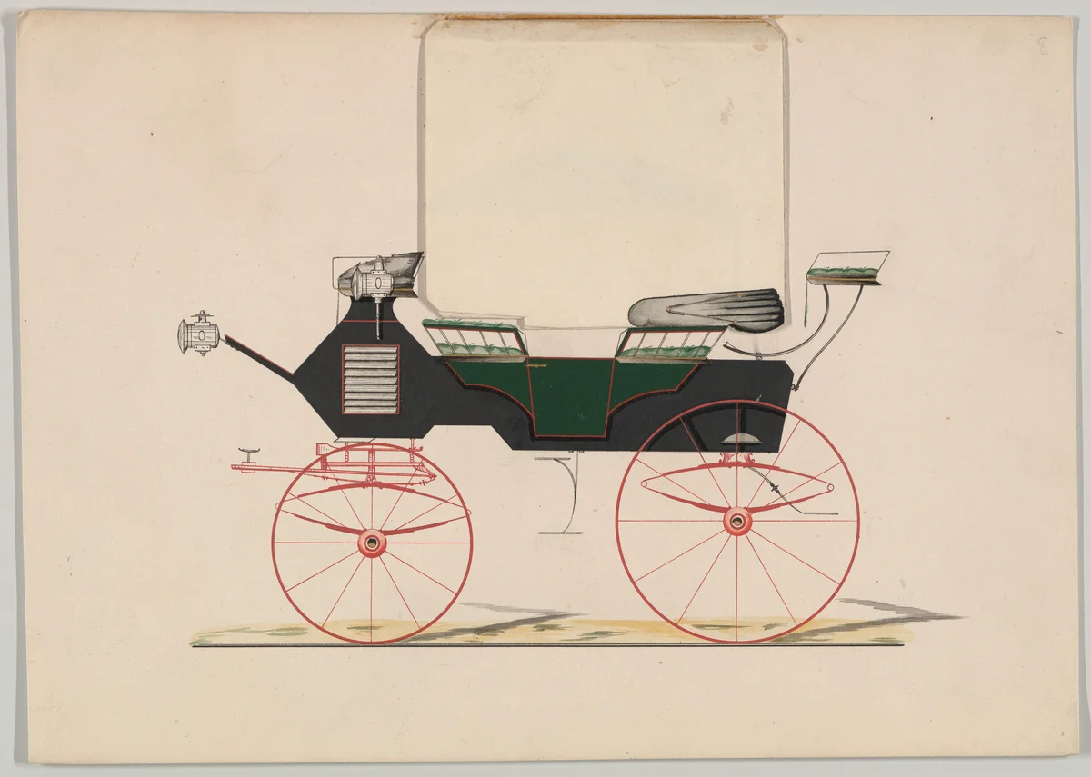 Break (unnumbered) by Brewster & Co., drawing, 1850-1870