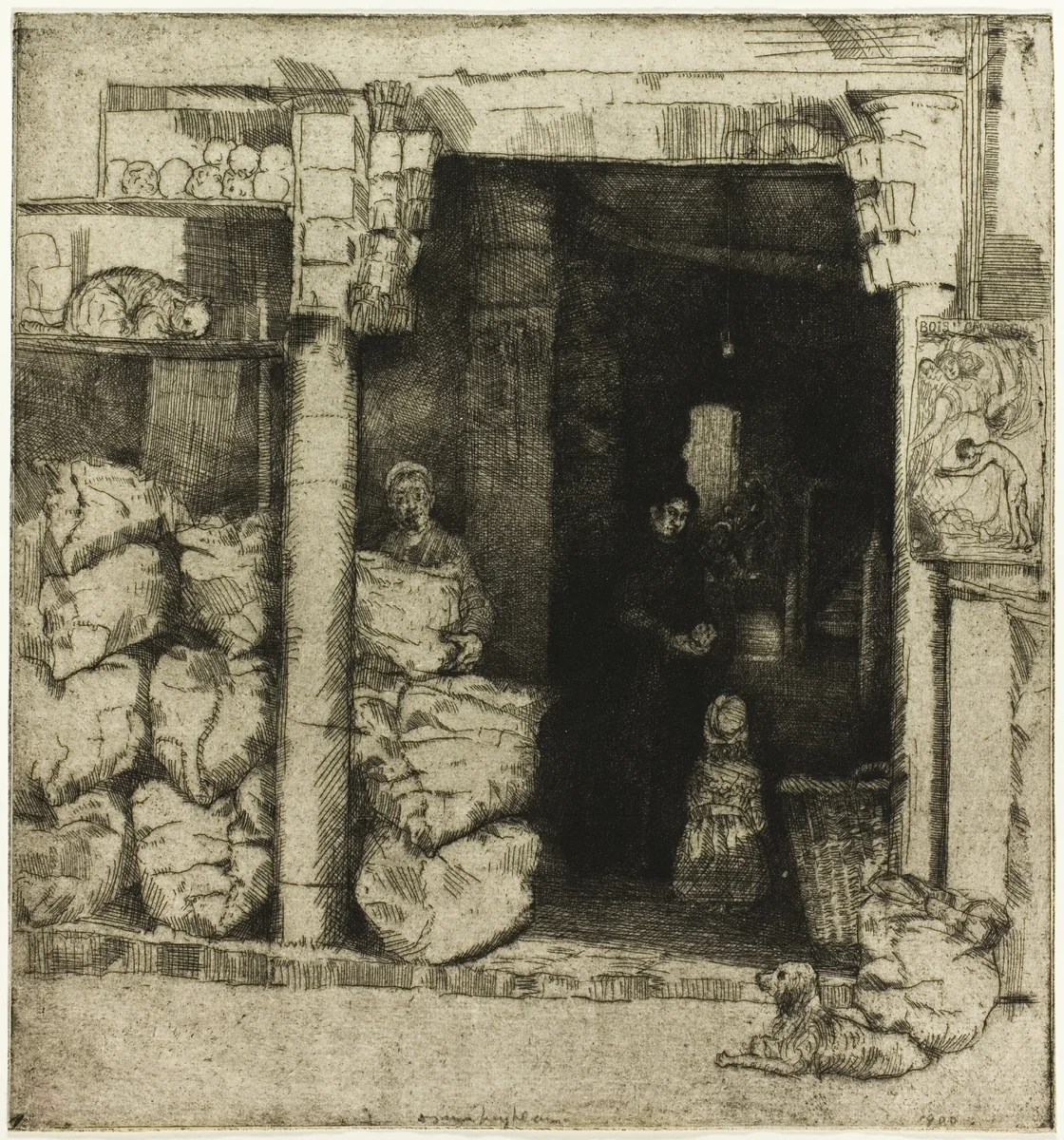 Interior of a Coal Shop by Donald Shaw MacLaughlan, print, 1900