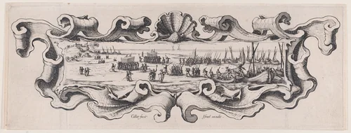 Le Débarquement des Troupes (The Landing of the Troops) by Jacques Callot, print, 1623-1633