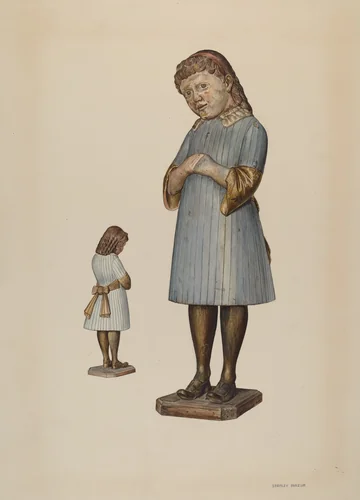 "Little Fanny" Carved Figure by Stanley Mazur, index of american design, 1938