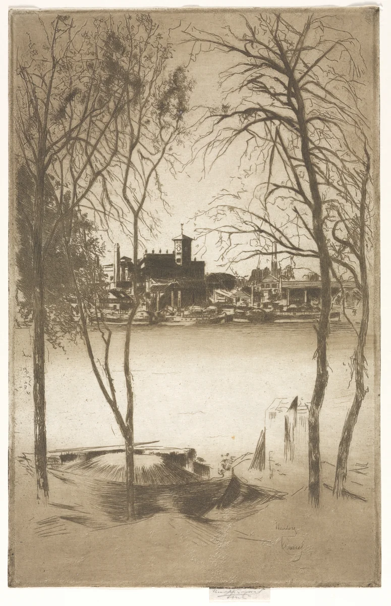 Laburnums and Battersea by Theodore Roussel, print, 1889-1898
