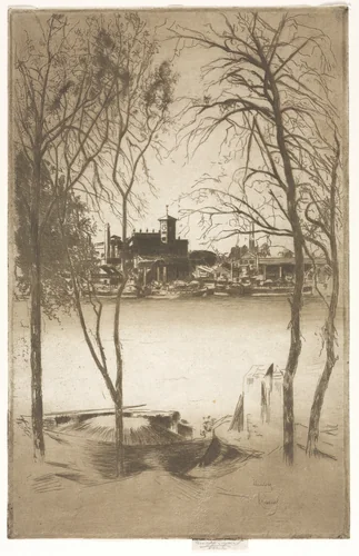 Laburnums and Battersea by Theodore Roussel, print, 1889-1898
