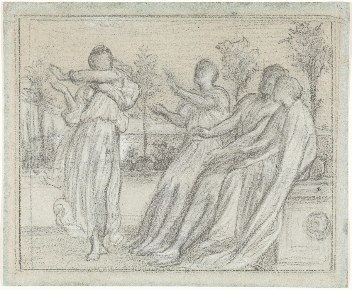 Study for "Greek Girl Dancing" by Frederic Leighton, drawing, 1867