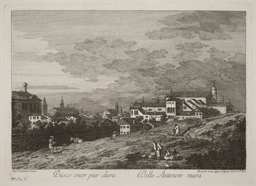 Prisco onor pur dura... by Joseph Wagner, Canaletto, portfolio, 1760