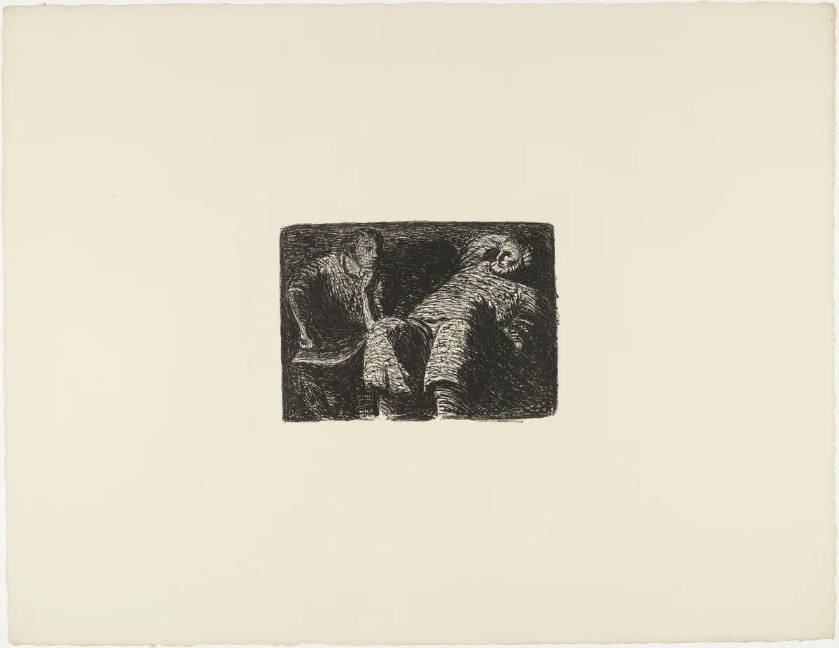 Higher Instruction (Hohe Unterweisung) from The Dead Day (Der tote Tag) by Ernst Barlach, print, 1910