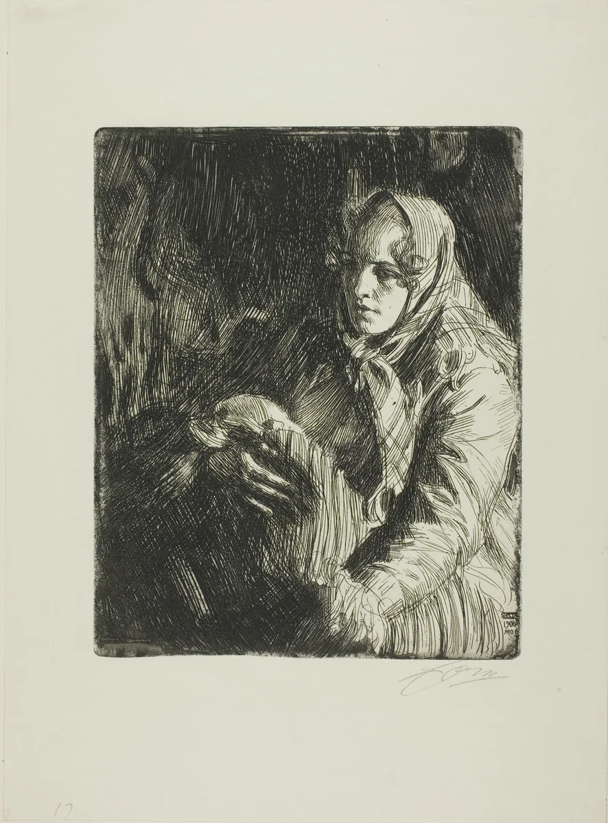 Madonna (A Mother) by Anders Zorn, print, 1900