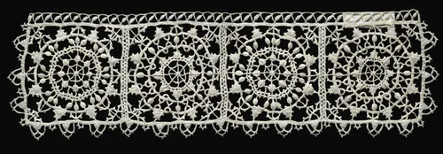 Needlepoint (Reticella) Lace Cuff by Unknown, textile, 1550-1599