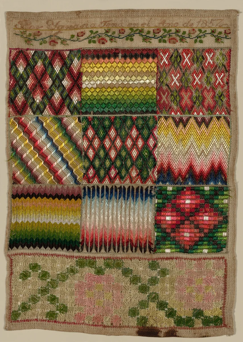 Sampler by Mexico, textile, 1857