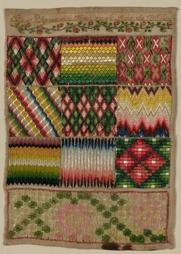 Sampler by Mexico, textile, 1857