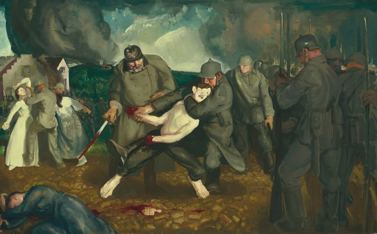 The Germans Arrive by George Bellows, painting, 1918