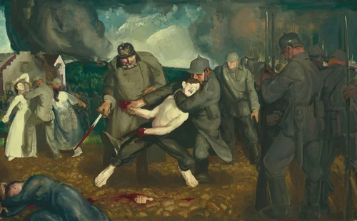 The Germans Arrive by George Bellows, painting, 1918