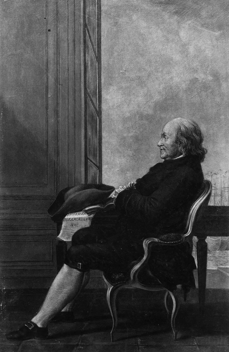 Benjamin Franklin by William P. Babcock, artwork, 1873-1876
