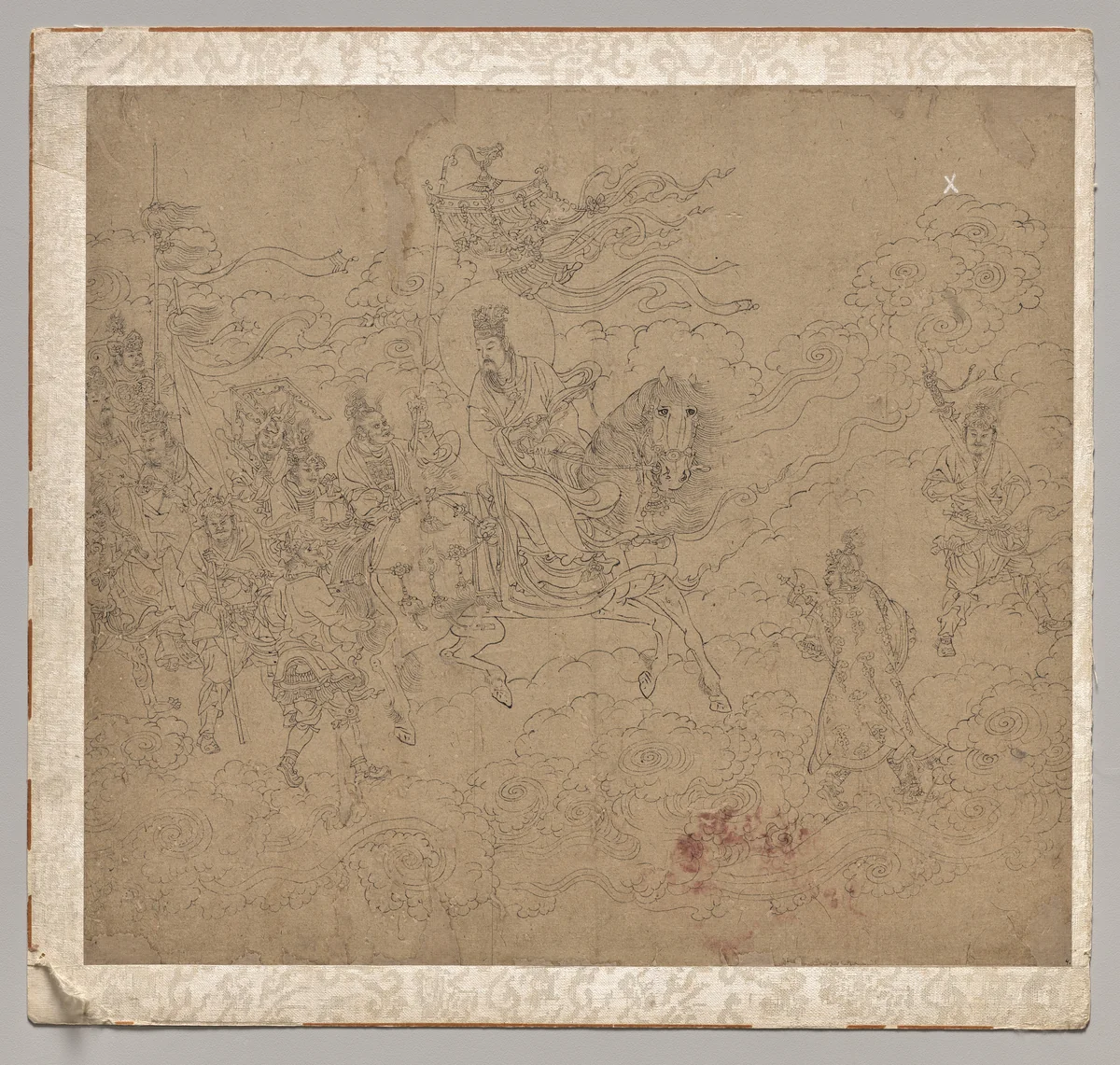 Album of Daoist and Buddhist Themes: Procession of Daoist Deities: Leaf 4 by Unknown, painting, 1200-1299